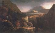 Thomas Cole Landscape with Figures A Scene from The Last of the Mohicans (mk13) USA oil painting artist